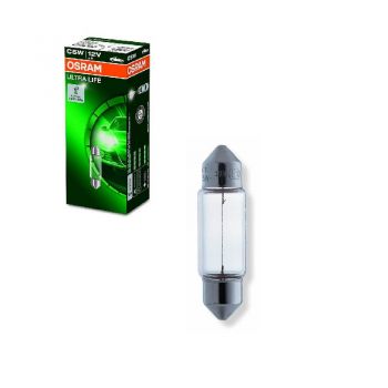 Λάμπα Σωληνωτή 36mm C5W SV8.5-8 12V 5W Ultra Life Osram 6418ULT 1 Τεμάχιο - Headlights - Xenon - Bulbs
