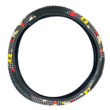 Κάλυμμα Τιμονιού Αυτοκινήτου Δερματίνη Παραστάσεις Μαύρο Medium 38cm - Steering wheel covers