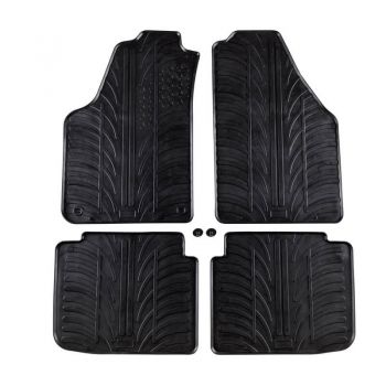 Πατάκια Αυτοκινήτου Gledring 0373 Lancia Musa 2007- / Fiat Idea 2006- Μαύρο 4 Τεμάχια - Caps - Mats