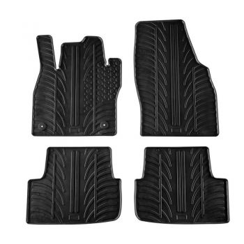 Πατάκια Αυτοκινήτου Gledring 0314 Seat Ibiza KJ 2017- / Seat Arosa 2017-  Μαύρο 4 Τεμάχια - Caps - Mats