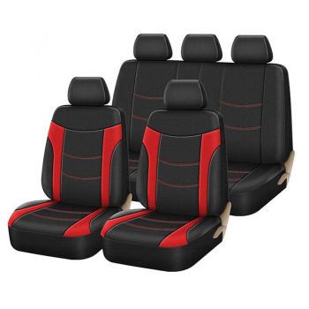 Καλύμματα Υφασμάτινα Super Sport All In One Μαύρο/Κόκκινο Σετ Εμπρός-Πίσω 11 Τεμάχια - Cases - Stands - Covers