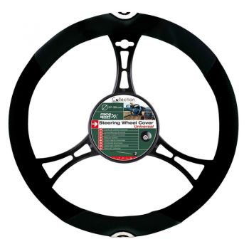 Κάλυμμα Tιμονιού Ύφασμα 8 Ball Μαύρο Medioum 37-39CM B805048 - Steering wheel covers