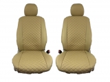 Auto GS - Car body semi-covers Royal leather 2pcs front beige - Cases - Stands - Covers