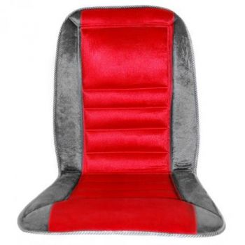 Πλατοκάθισμα Αυτοκινήτου Μπροστινό Βελούδινο Κόκκινο/Γκρι 1 Τεμάχιο - Cases - Stands - Covers