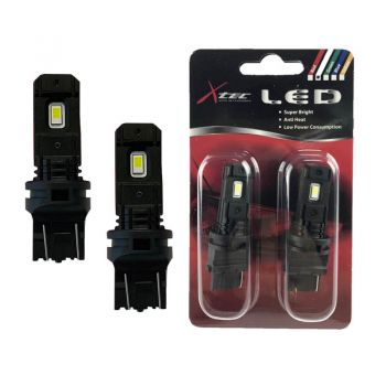 Λάμπες Led T20 W21/5W / 7443 W3X16Q  Διπολικές 2 Led 12volt Λευκές X-Tec 2 Τεμάχια - Headlights - Xenon - Bulbs