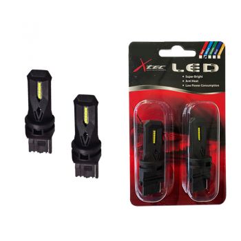 Λάμπες Led T20 W21W / 3156 W3X16D Μονοπολικές 12volt 12SMD Λευκό Φως X-Tec 2 Τεμάχια - Headlights - Xenon - Bulbs