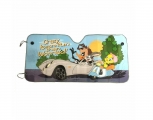 Auto Gs - Windshield Curtain Interior Warner Bros Looney Tunes Crazy More Fun Than Worie 60 x 130 cm - Sun protection