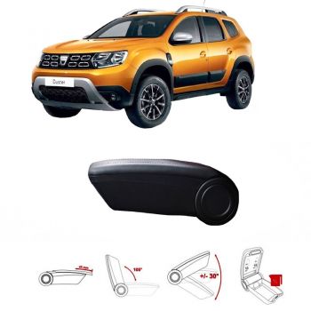 Κονσόλα Χειροφρένου Τεμπέλης Armster OE1 TR Limited Με Usb Για Dacia Duster 2018+ Χωρίς Εργοστασιακό Τεμπέλη Μαύρο Χρώμα Με Κόκκινη ραφή - Consoles