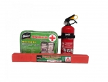 Auto Gs - Car Safety Set / KTEO Set 3 Pieces In Case With Triangle Zipper, Pharmacy, Fire Extinguisher 1Kg - Essentials