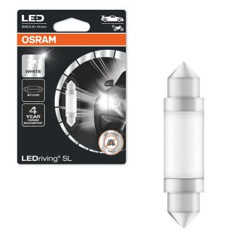Λάμπα Led Σωληνωτή  41mm C5W SV8.5-8 12volt 0.6 watt 6000k Osram 6413DWP-01B 1 Τεμάχιο - Headlights - Xenon - Bulbs