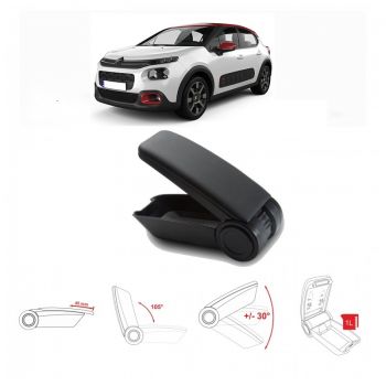 Κονσόλα Χειροφρένου Τεμπέλης Armster OE1 Για Citroen C3 2017+ Χωρίς Εργοστασιακό Τεμπέλη Μαύρο Χρώμα - Consoles