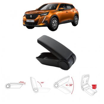 Κονσόλα Χειροφρένου Τεμπέλης Armster OE1 Για Peugeot 208 & 2008 2020+ Χωρίς Εργοστασιακό Τεμπέλη Μαύρο Χρώμα - Consoles