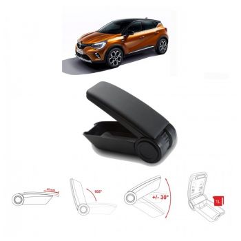Κονσόλα Χειροφρένου Τεμπέλης Armster OE1 Για Renault Clio 2019+ / Captur 2019+ Χωρίς Εργοστασιακό Τεμπέλη Μαύρο Χρώμα - Consoles