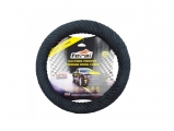 Feral - Comfort Towel Car Steering Wheel Cover Black Medium 38cm - Steering wheel covers