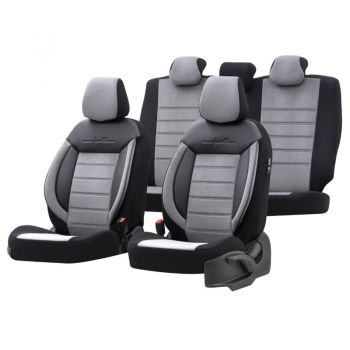 Καλύμματα Αυτοκινήτου Otom Comfortline Design Universal Sued / Rachel / Δερματίνη Σετ Εμπρός / Πίσω 11 Τεμαχίων Μαύρο - Γκρι CMF-206 - Cases - Stands - Covers