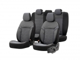 Otom Reflective Design Universal Jacquard / Rachel / Leather Car Covers Set Front / Back 11 Pieces Black - Dark Gray RFL-2603 - Cases - Stands - Covers