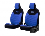 Front Seat Covers Otom RSX Sport Fabric Embroidered Quilted Blue / Black RSXL-105 2 Pieces - Cases - Stands - Covers