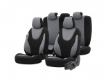 Car Covers Otom Ruby Design Universal Rachel Cotton Fabric Set Front / Rear 11 Pieces Black / Gray RBY-1202 - Cases - Stands - Covers