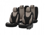 Car Covers Otom Ruby Design Universal Rachel Cotton Fabric Set Front / Rear 11 Pieces Black / Beige RBY-1203 - Cases - Stands - Covers