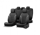 Καλύμματα Αυτοκινήτου Otom Coral Design Universal Full Δερματίνη Σετ Εμπρός / Πίσω 11 Τεμαχίων Μαύρο / Γκρι CRΑL-106 - Cases - Stands - Covers