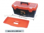 Tactix - Plastic toolbox with liftout carry tray & compartments - Tool Cases