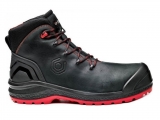 BASE - Leather work shoe BE-UNIFORM TOP S3 HRO CI HI SRC black / red - Working Boots