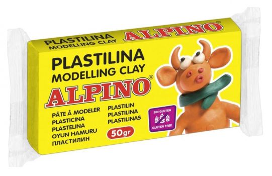ALPINO πλαστελίνη 088DP00005701, χωρίς γλουτένη, 50γρ, κίτρινη - Office Supplies