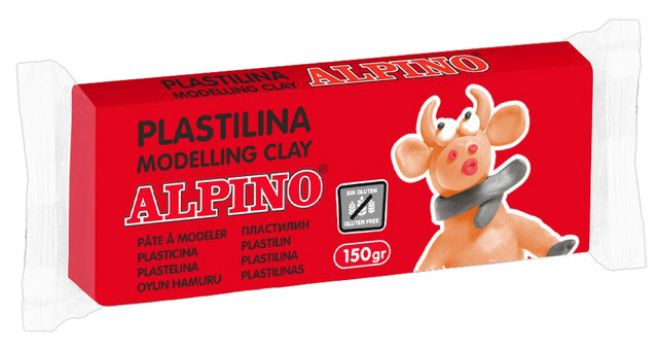 ALPINO πλαστελίνη 088DP00005901, χωρίς γλουτένη, 50γρ, κόκκινη - Office Supplies