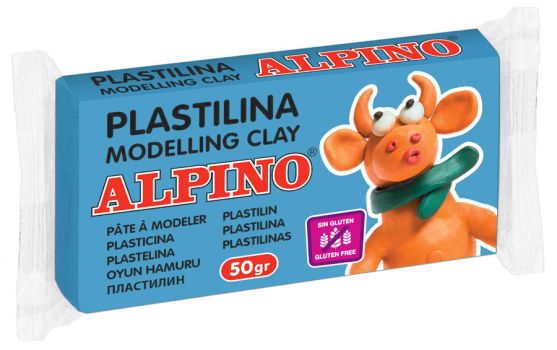 ALPINO πλαστελίνη 088DP00006101, χωρίς γλουτένη, 50γρ, μπλε - Office Supplies