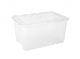 Homeplast Nak Plastic Storage Box with Lid Transparent 60x40x31cm - Storage - Sort