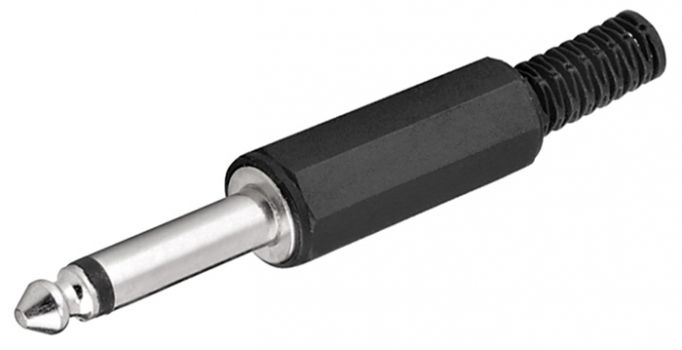 GOOBAY βύσμα 6.35mm 11022, mono, πλαστικό, μαύρο, 10τμχ - Cables - Adapters