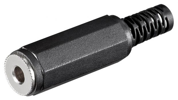 GOOBAY βύσμα 3.5mm female 11059, 3 pin, stereo, πλαστικό, μαύρο, 10τμχ - Cables - Adapters