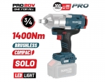 BORMANN Pro BBP5390 Μπουλονόκλειδο Brushless Mπαταρίας 20V,Li-Ion,1400Nm,0-900/1200/1500rpm,SOLO - Μπουλονόκλειδα - Καστάνιες