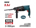BORMANN BPH3015 Σκαπτικό Περιστροφικό Πιστολέτο SDS-PLUS 1000W,3.3J,0-1100rpm &amp;amp; Βαλίτσα - Hammer - Excavation - demolished Tools