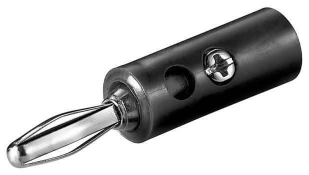 GOOBAY βύσμα μπανάνα plug 11373, αρσενικό 4.5mm, μαύρο, 10τμχ - Cables - Adapters