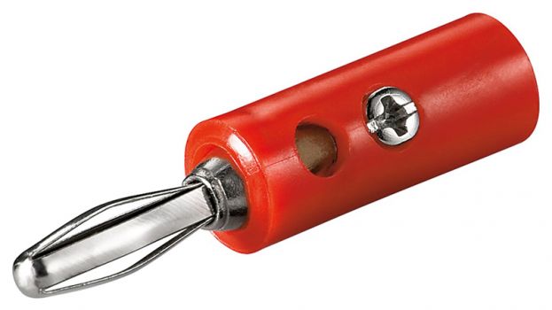 GOOBAY βύσμα μπανάνα plug 11375, αρσενικό 4.5mm, κόκκινο, 10τμχ - Cables - Adapters