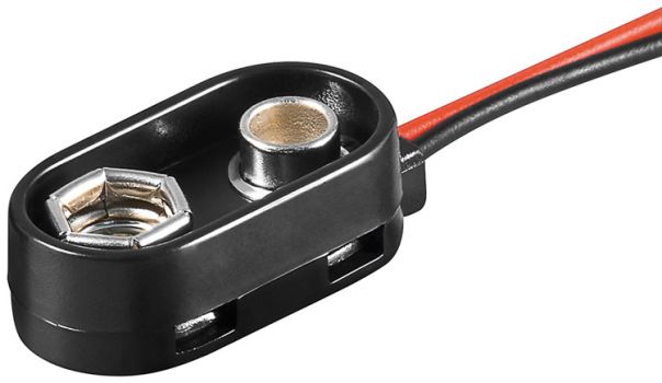 GOOBAY βάση μπαταρίας 11996, για 9V 6F22, αδιάβροχη, μαύρη - Electrical equipment