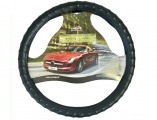 Auto GS - Car Steering Wheel Cover Snap on Black Medium 12009 - Steering wheel covers