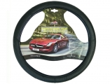Auto GS - Leatherette Car Steering Wheel Cover with Black Throttle 45 cm XXL 12010  - Steering wheel covers