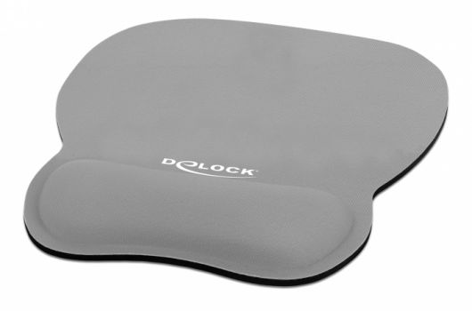 DELOCK Mousepad 12698 με στήριγμα καρπού, 245x206 mm, γκρι - Περιφερειακά PC