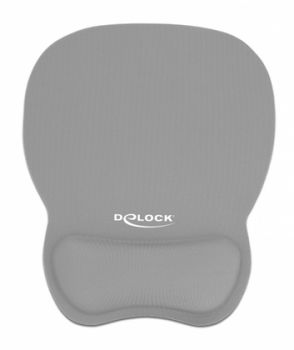 DELOCK Mousepad 12698 με στήριγμα καρπού, 245x206 mm, γκρι - Περιφερειακά PC