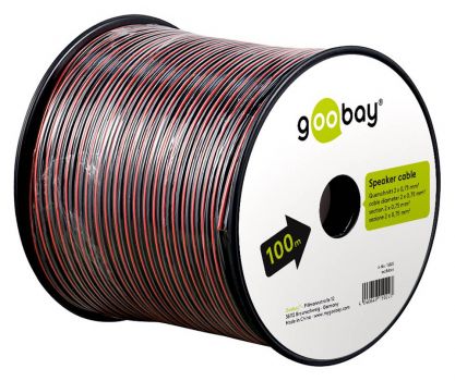 GOOBAY καλώδιο ήχου 2x 0.75 mm² 15022, CCA, 100m, μαύρο & κόκκινο - Cables - Adapters