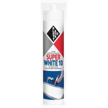 ELASTOTET SUPER WHITE 10 ΣΙΛΙΚΟΝΗ ΑΝΤΙΒΑΚΤΗΡΙΔΙΑΚΗ-ΑΝΤΙΜΟΥΧΛΙΚΗ 280ml - ΛΕΥΚΟ-ΧΡΩΜΑ - Adhesives - Silicones