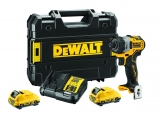DeWALT - 12V Impact Screwdriver with 2 2.0Ah Batteries - Drill screwdriver / Diamond drill bits