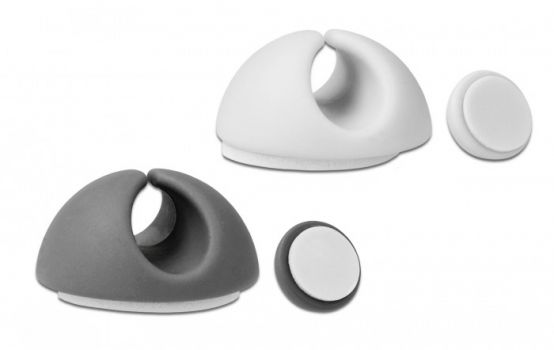 DELOCK Οργανωτής καλωδίων σιλικόνης 18291, 6.5mm, γκρι-λευκό, TPR 6τμχ - Cables - Adapters