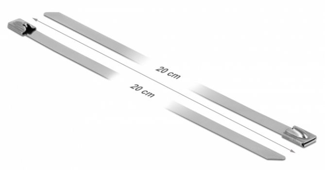 DELOCK μεταλλικός σφιγκτήρας καλωδίων 18771, 200x7.9mm, 10τμχ - Cables - Adapters