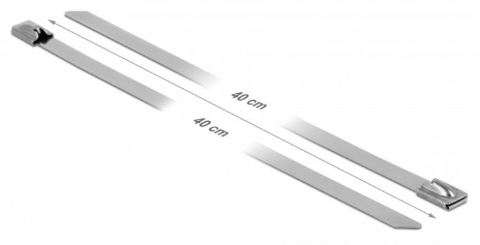 DELOCK μεταλλικός σφιγκτήρας καλωδίων 18773, 400x7.9mm, 10τμχ - Cables - Adapters