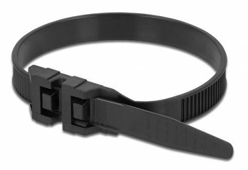 DELOCK Δεματικά καλωδίων 18891, 1000x9mm, μαύρο, 10τμχ - Cables - Adapters