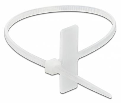 DELOCK Δεματικά καλωδίων 18957 με ετικέτα, 270x4.8mm, λευκά, 10τμχ - Cables - Adapters