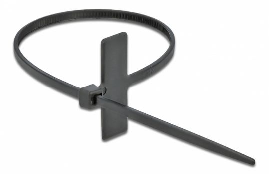 DELOCK Δεματικά καλωδίων 18961 με ετικέτα, 270x4.8mm, μαύρα, 10τμχ - Cables - Adapters